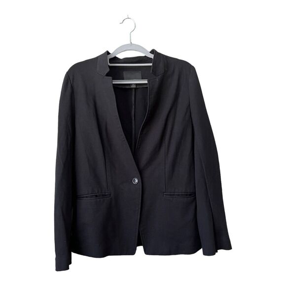 Banana Republic Blazer Womens 6 Black Jacket One Button Stretch Pockets - Picture 1 of 9